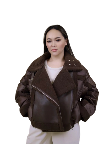 Leather Puff Jacket