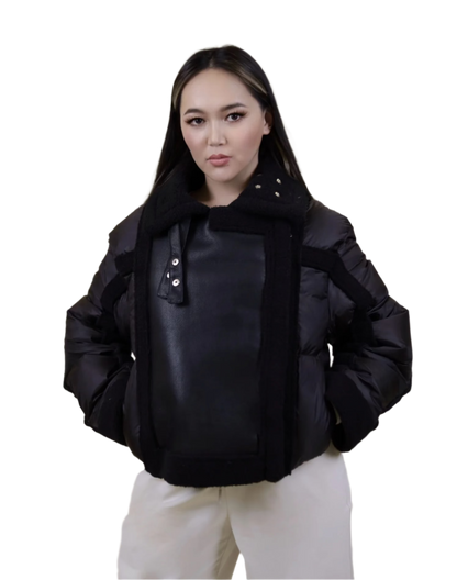 Leather Puff Jacket